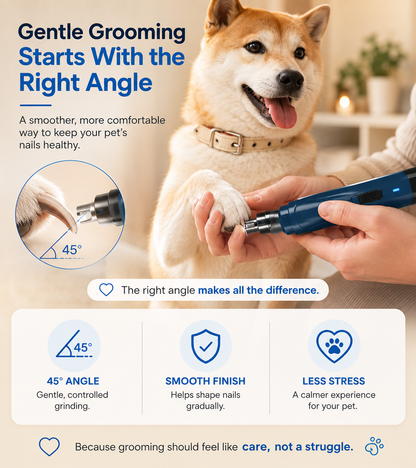 Quiet USB rechargeable dog nail grinder, view 4