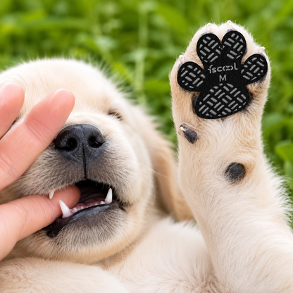 Anti-slip paw grips for dogs on hard floors